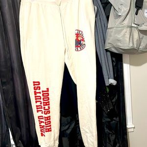Brand new anime, sweatpants, three XL color cream